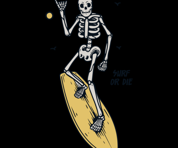 Surfing Skeleton - Radical Waves