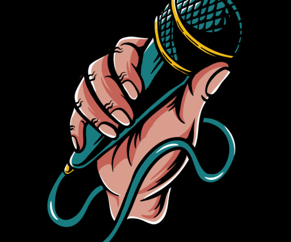 Microphone Grip - Music Vector Art