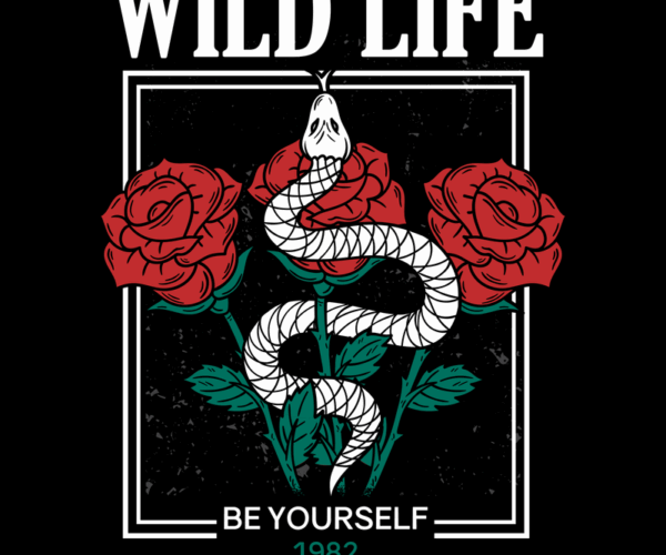 Snake & Roses - Vintage Wild Life