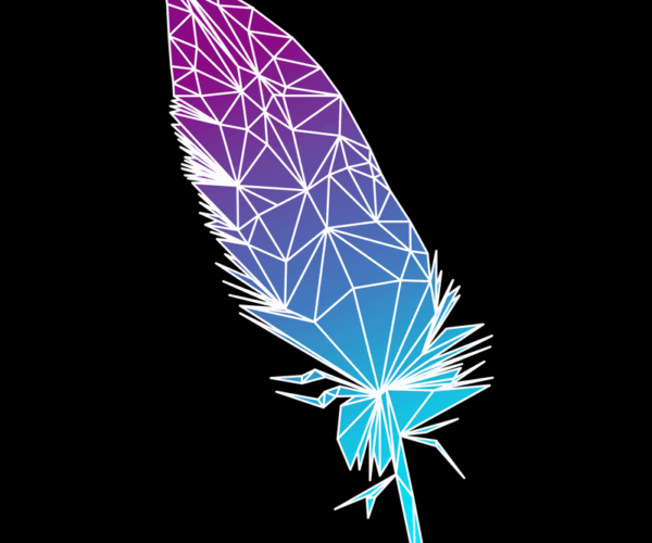 Feather Vector Art - Low Poly Gradients