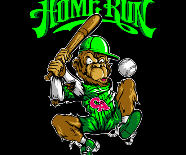 Baseball Monkey - Home Run Hit