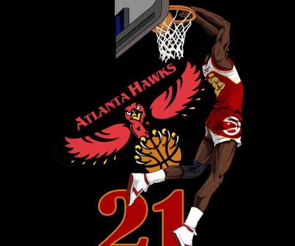 Dominique Wilkins Dunk - Atlanta Hawks Legend