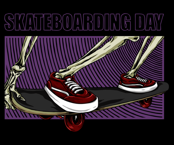 Skateboarding Skeleton - Thrill Seeker Edition