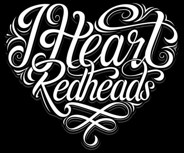 I Heart Redheads - Typography Art