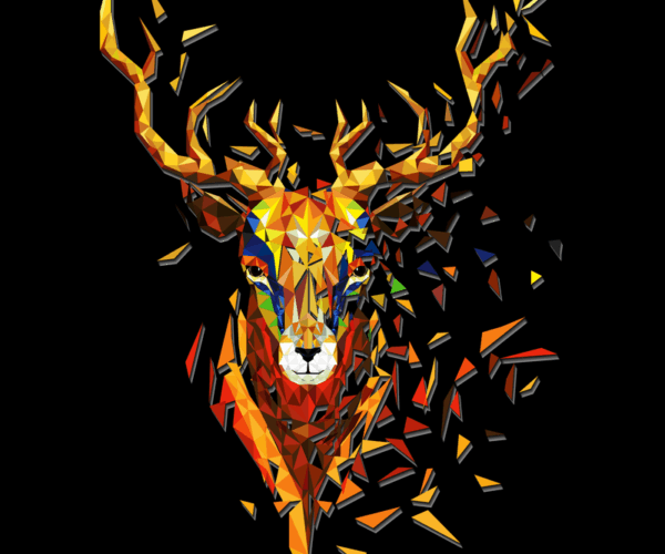 Geometric Stag - Shattered Majesty