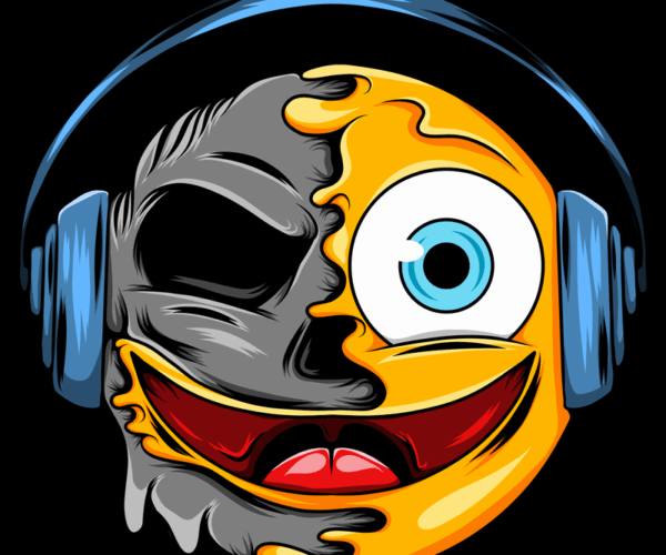 Emoji Meltdown - Half-and-Half Headphones