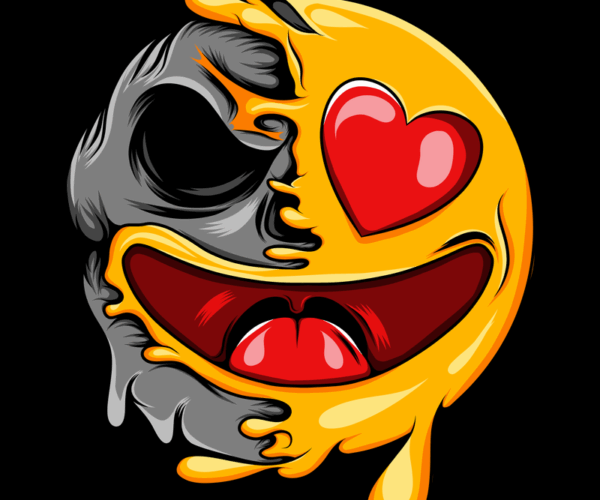 Emoji Skull - Meltdown of Love
