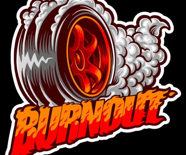 Burnout Wheel - Fiery Performance Decal