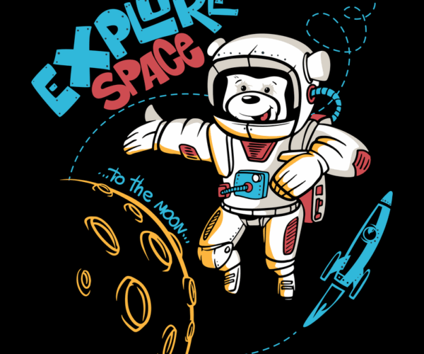 Astronaut Bear - Moon Mission Design