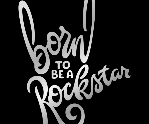 Rockstar Typography - Silver Script