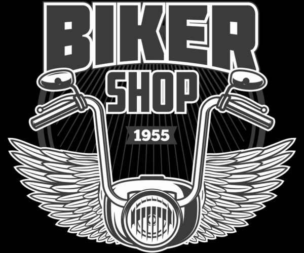 Biker Shop Logo - Vintage Motorcycle Emblem