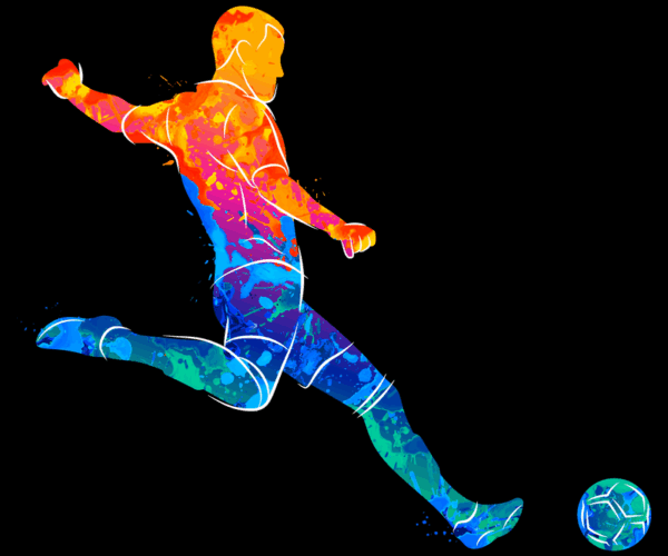 Soccer Kick - Splatter Art