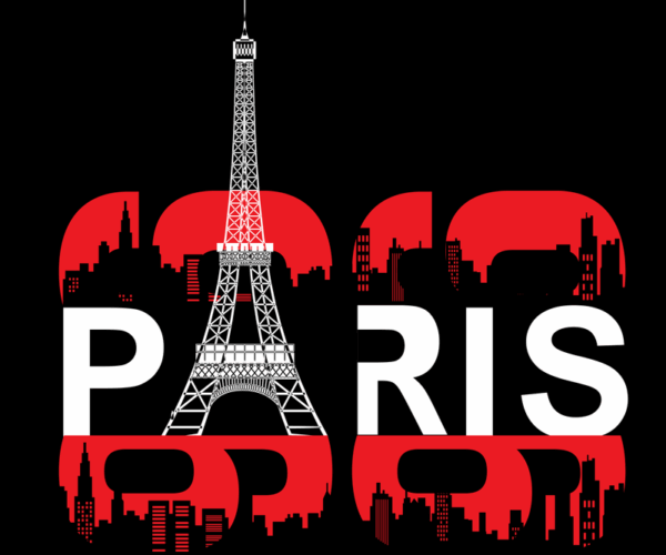 Paris Skyline - Cityscape Typography