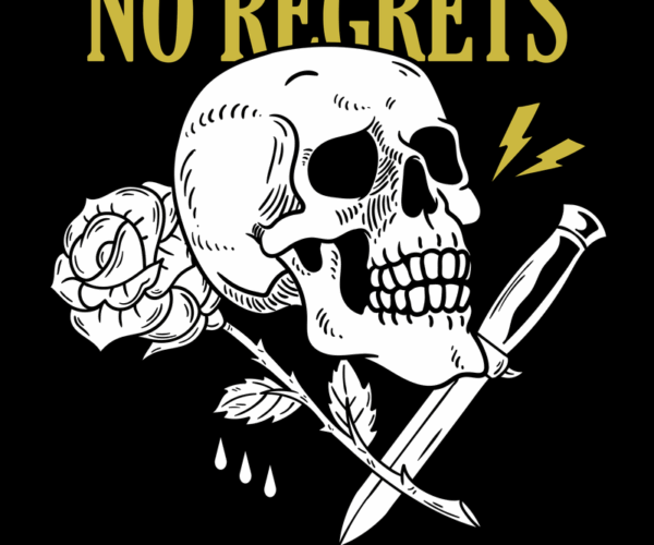 Skull & Rose - Tattoo Flash