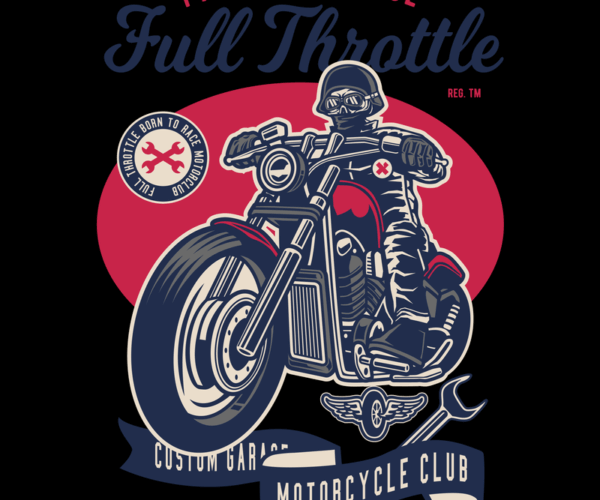 Full Throttle - Motorcycle Club Graphic