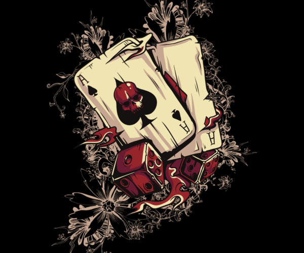 Deadly Gamble - Skull Ace Card Design
