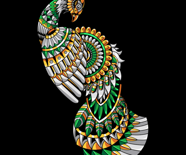 Ornamental Peacock - Intricate Design