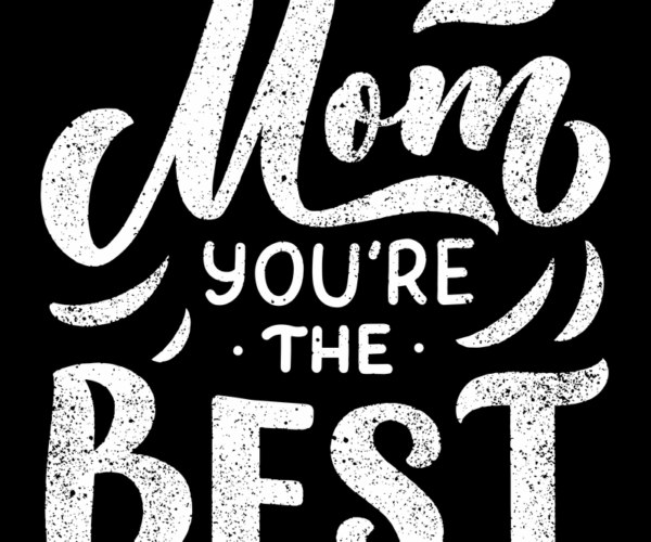 Mom's Praise - Grungy Typography Art