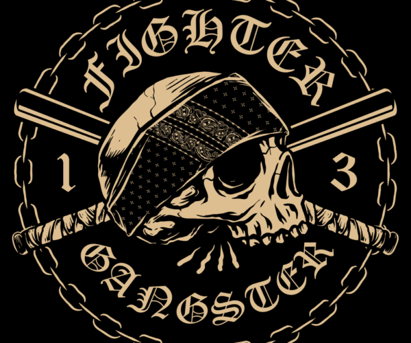 Fighter Gangster - Skull & Baseball Bats