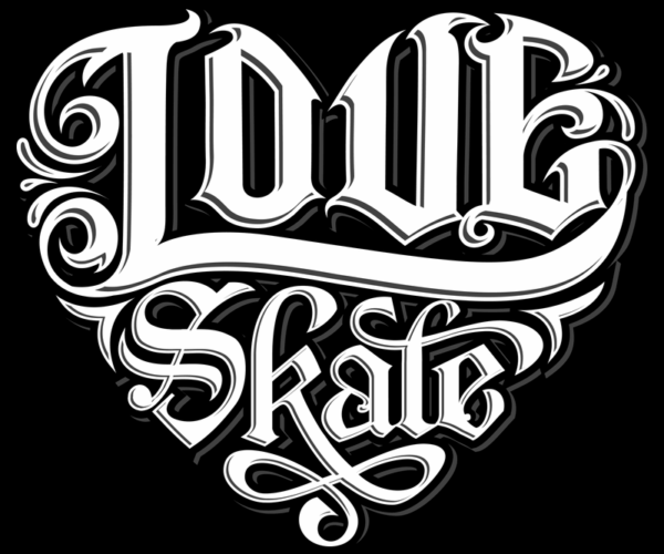 Love Skate - Gothic Heart Art