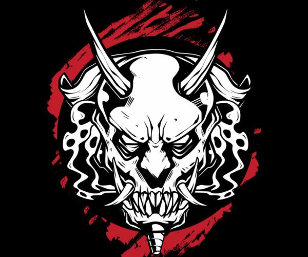 Oni Mask - Crimson Fury