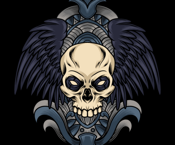 Winged Skull - Gothic Heraldry