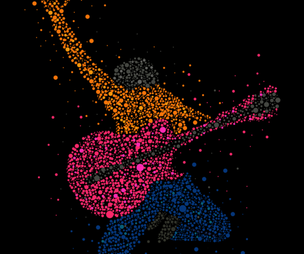 Rock Star - Dotted Silhouette