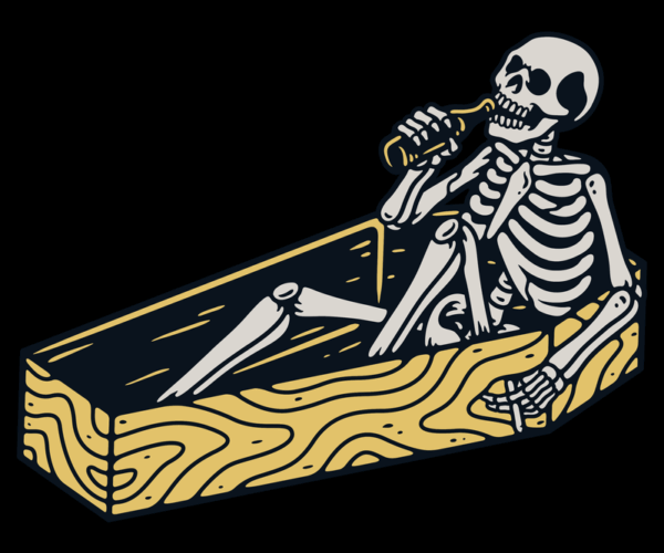Coffin Cooler - Skeletal Siesta
