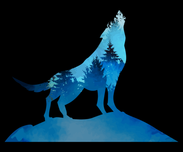 Howling Silhouette - Forest Spirit