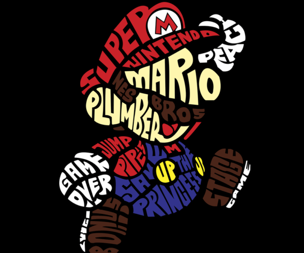 Super Mario - Typographic Plumber