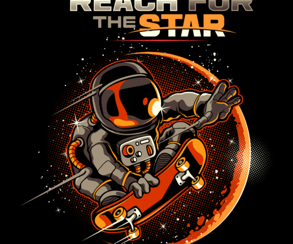 Astronaut Skateboarder - Galaxy Edition