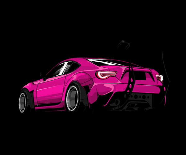 Modified Sports Car - Vibrant Pink