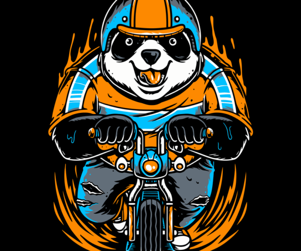 Biker Panda - Burning Rubber Edition