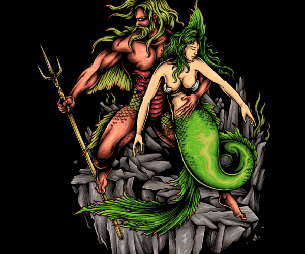 Neptune's Embrace - Mythical Sea Duo