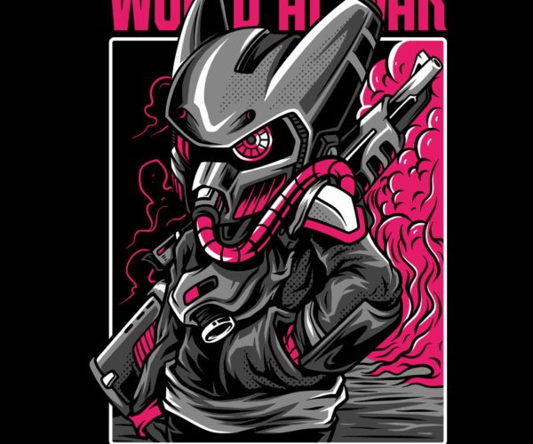 Cyberpunk Warrior - Neon Dystopia Design