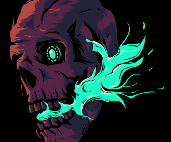 Cyberpunk Skull - Augmented Undead