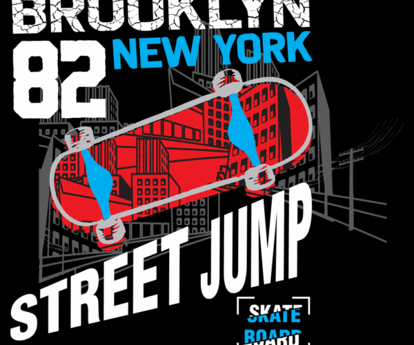 Brooklyn Jump - Streetwear Skateboard Design