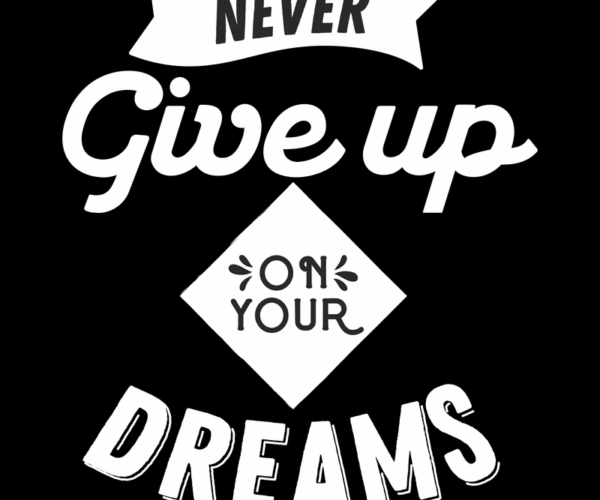 Never Give Up - Motivational Typography