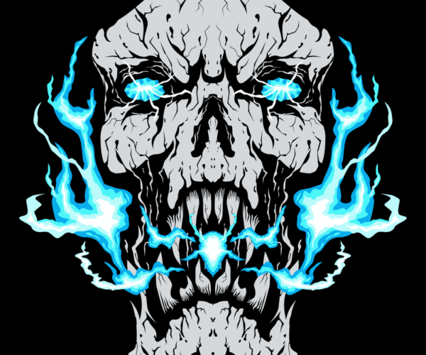 Flaming Skull - Electric Inferno