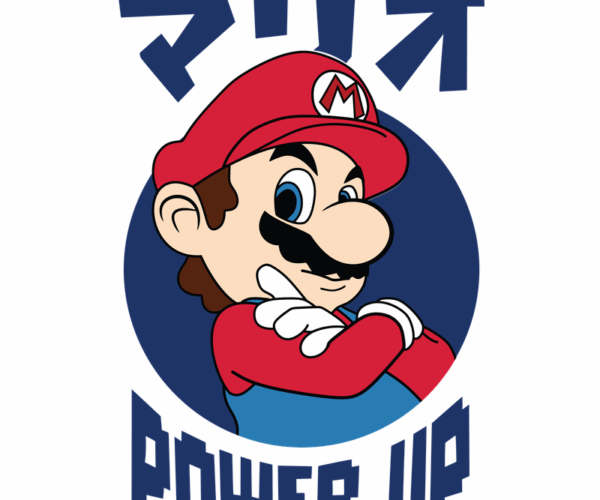 Mario Power Up - Retro Gaming Style