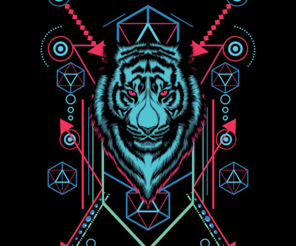 Cybernetic Tiger - Geometric Mystique
