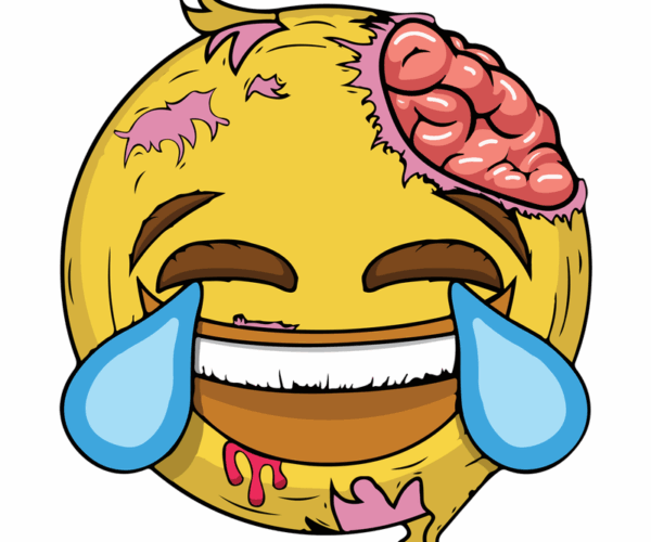 Zombie Emoticon - Laugh Cry Face