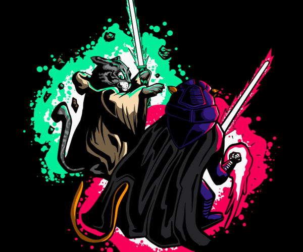 Feline Jedi Duel - Lightsaber Battle
