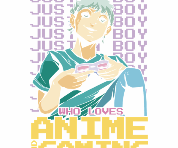 Pixel Anime Gamer Boy - Retro 8-bit Vibe