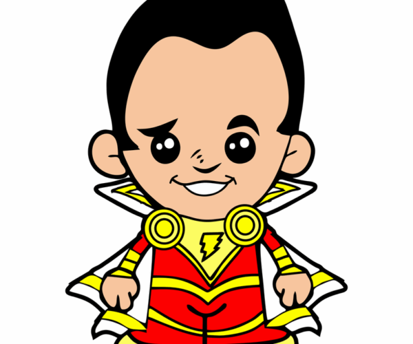 Captain Marvel Jr. - Chibi Superhero