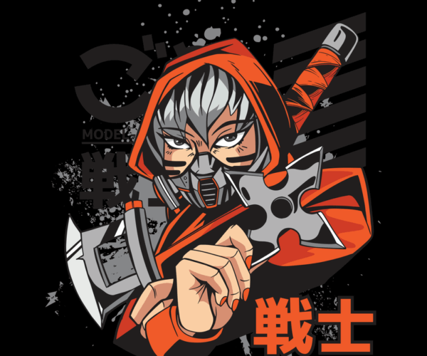 Cyberpunk Ninja Girl - Urban Warrior