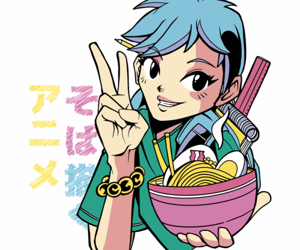 Anime Ramen Girl - Peace Out