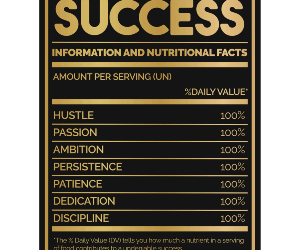 Success Recipe - Nutritional Facts for Achievement