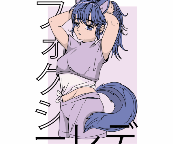 Anime Fox Girl - Kawaii Pastel Power