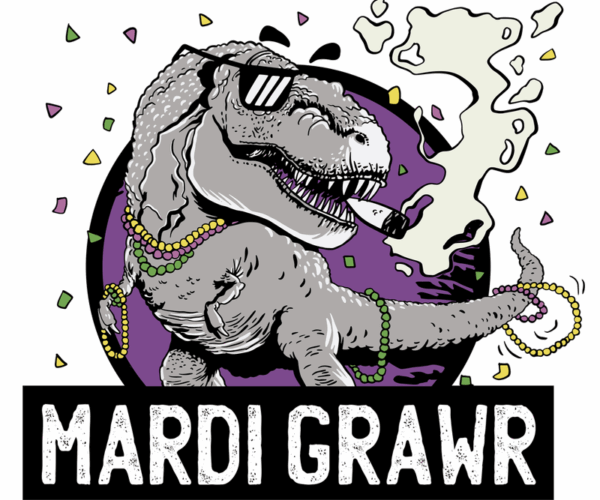 Mardi Grawr - Rex the Smoking T-Rex
